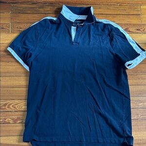 Banana Republic Dark Blue Polo with Light Gray Trim
